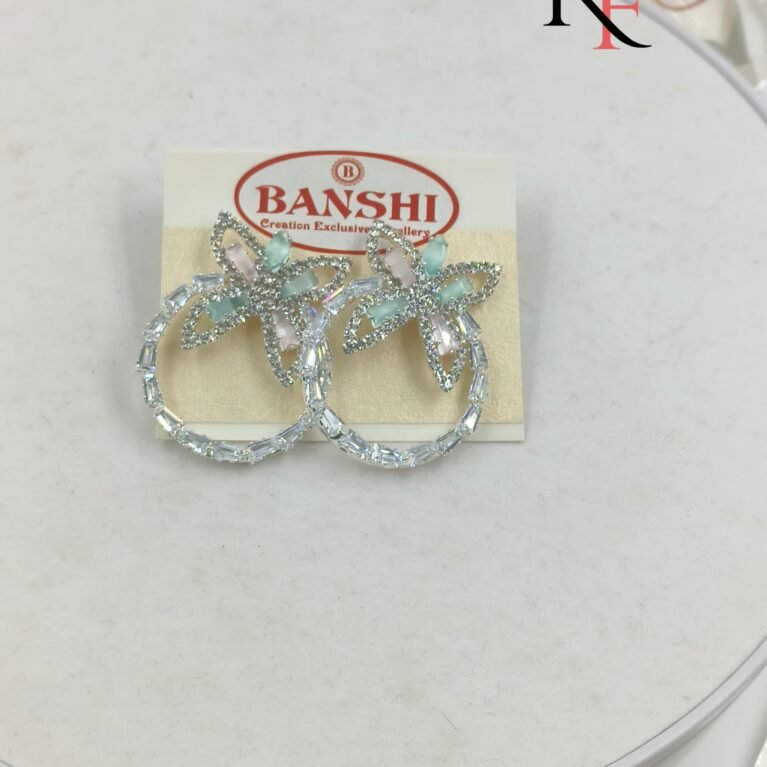Butterfly diamond earrings